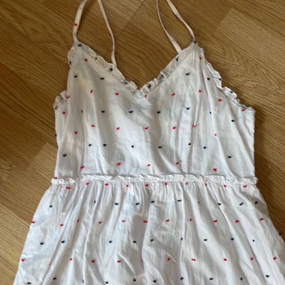 White Polka Dot Midi Dress